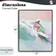 thumbnail image 4 of Stupell Industries Contemporary Surfer Girl Riding Waves Black Framed Giclee Art, 11 x 14, by The Prints Vibe, 4 of 8