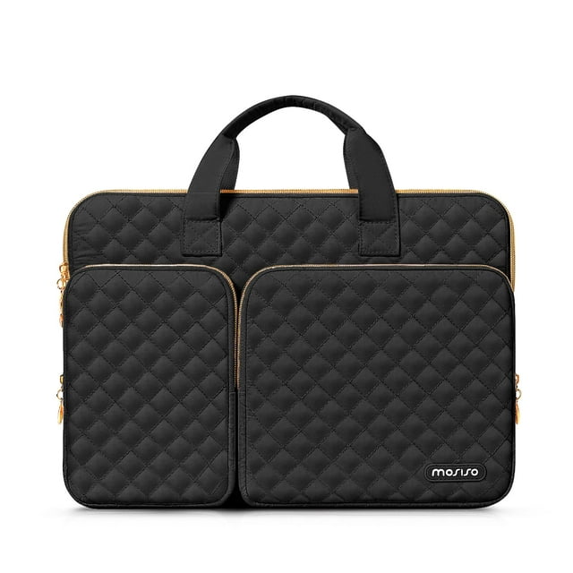 Funda protectora para portátil MOSISO 360 de poliéster negro de 13,3 pulgadas