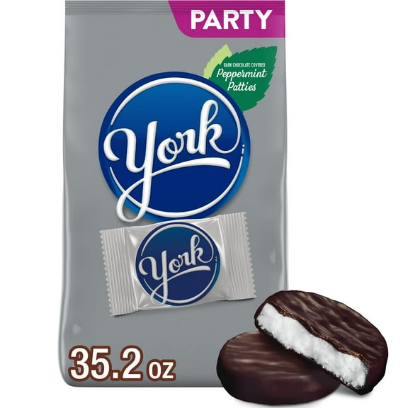 York Dark Chocolate Peppermint Patties Candy, Party Pack 35.2 oz