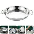 thumbnail image 1 of WHAMVOX Kitchen Dessert Plate Stainless Steel Plate Silver 1Pack for Serving Salads in Home Use, 1 of 8
