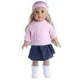 thumbnail image 4 of Bagilaanoe Doll Clothes Outfits Knitted Christmas Elements Print Dress for 18'' American Girl Our Generation My Life Doll, 4 of 6