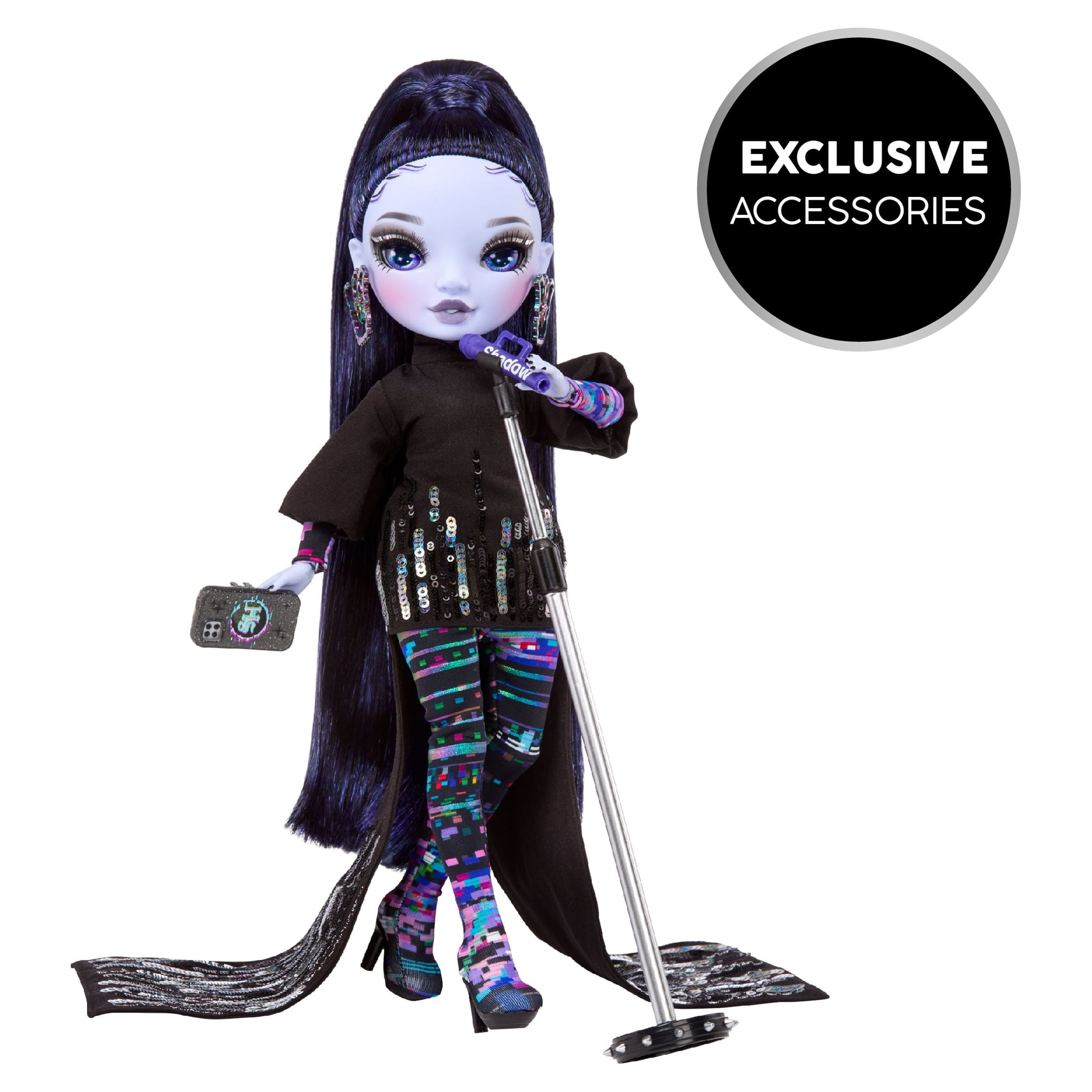 Rainbow High Shadow High Reina Glitch Crowne- Purple Fashion Doll. Fashionable Outfit & 10+ Colorful Play Accessories. Great Gift for Kids 4-12 Years Old & Collectors