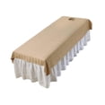 thumbnail image 5 of Stgfyxgs Salon Sofa Cover, with Face Hole, Professional Massage Table Cover, Washable, Lightweight And Soft, Beauty Bed Cover for Salon Khaki, 5 of 9