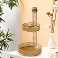 thumbnail image 6 of Stgfyxgs Cosmetics Storage Tray Countertop Makeup Organizer Sturdy Home Jewelry Tray Multifunction for Dresser Earrings Lipstick Rings Double Layer, 6 of 9
