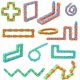 thumbnail image 1 of 12 piezas de 24 enlaces Wacky Tracks Snap and Click Fidget Toys, juguetes sensoriales para dedos, rompecabezas de serpiente para aliviar el estrés, rellenos de bolsas de fiesta, regalos de fiesta, col, 1 of 5