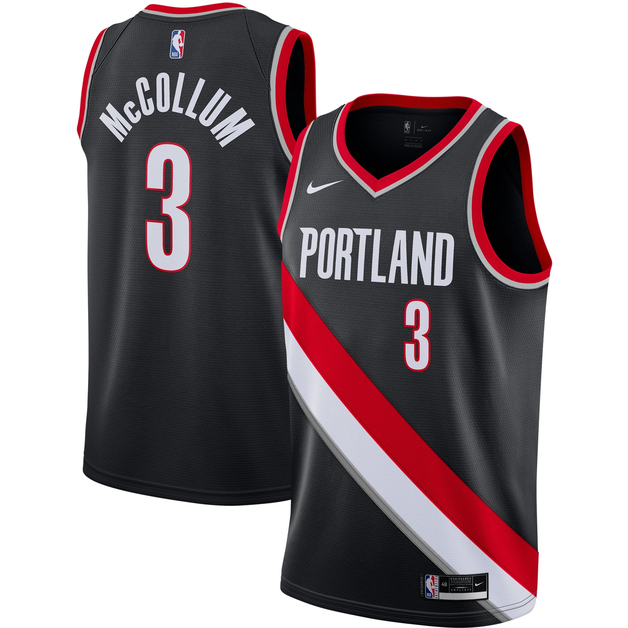 C.J. McCollum Portland Trail Blazers Nike 2020/21 Swingman Jersey ...