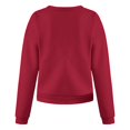 thumbnail image 3 of CQXIDFH Under $15 Women Bat Print Halloween Loose Sweater Long Sleeve Soft Pullover Casual Fashion Top for Spooky Style, 2XL Red Sweatshirts, 3 of 4