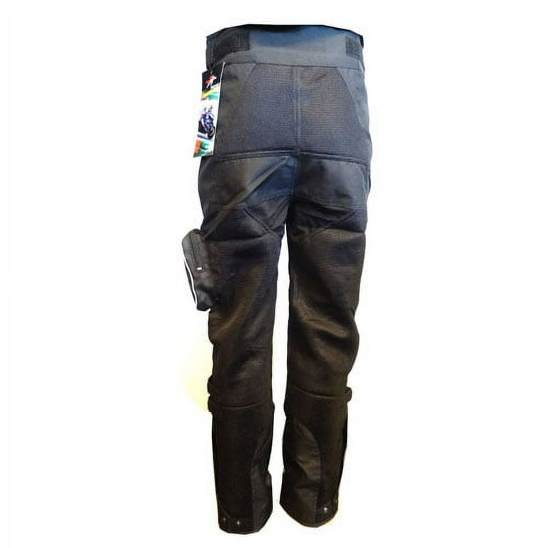 MENS ARMORED MOTORCYCLE PANTS HP02 TEXTILE BLACK W/ KNEE MENS ARMORED MOTORCYCLE PANTS HP02 TEXTILE BLACK W/ KNEE