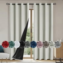Bxaolu Blackout Curtains & Drapes for Bedroom 78.75" Long, Room Darkening Grommet Curtains/Panels/Drapes for Living Room, Back Tab Curtains Thermal Insulated Light Blocking 2 Panels Set, Beige