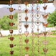 thumbnail image 4 of Steel Leaf Rain Chain, 1m Length Metal Garden Art Gift For Mom, Rain Chain For Gutters, Rain Catcher For Downspout With Adapter, 4 of 4