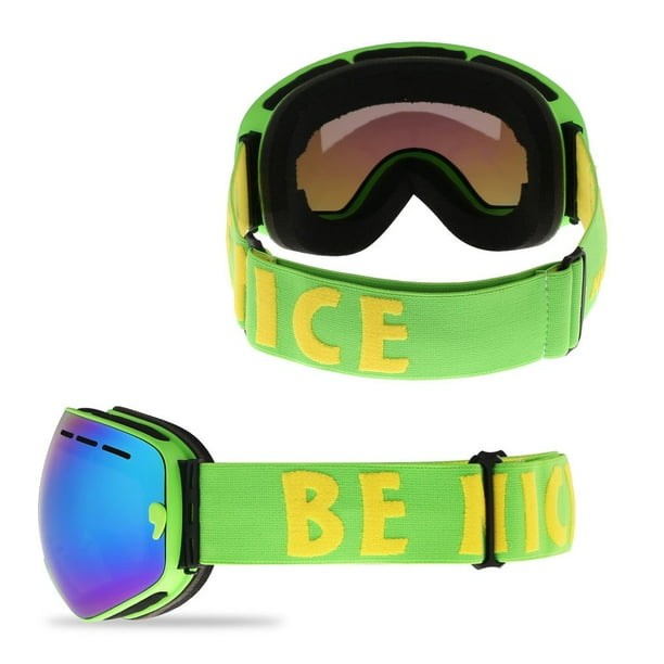Ski Goggles Men & Women Frameless, Wide View, Quick Change