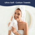 SEMAXE Bath Towels Set for Bathroom, 8 Piece Combed Cotton Towel Set