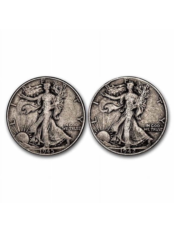 Collectible $1.00 Face Value 90% Walking Liberty Half Dollars Avg Circ