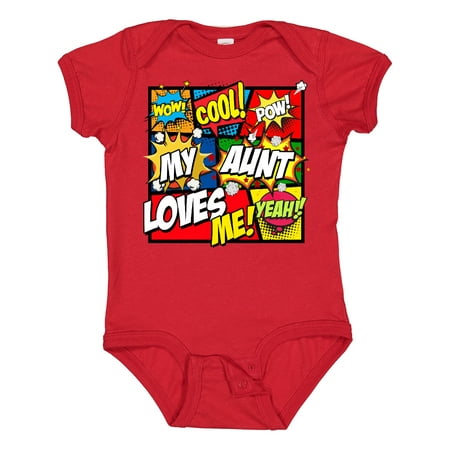 

Inktastic My Aunt Love Me Gift Baby Boy or Baby Girl Bodysuit
