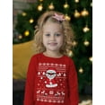 thumbnail image 2 of Tstars Toddler Boys Ugly Christmas Sweater Santa Claus, Long Sleeve TShirt, 2 of 6