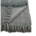 thumbnail image 2 of Fennco Styles Sevan Collection Bohemian Tufted Fringe 100% Cotton 50 x 60 Inch Throw â€“ Charcoal Throw Blanket, 2 of 3