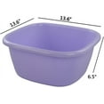 thumbnail image 3 of 16 Qt Purple Wash Basin, Large Plastic Tubs, 2-Pack, 3 of 3