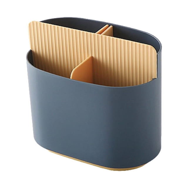 Toystoory El soporte para escurridor de cubiertos fácil de instalar organiza los utensilios de cocina y ahorra espacio de fácil acceso Cocina y Comedor azul