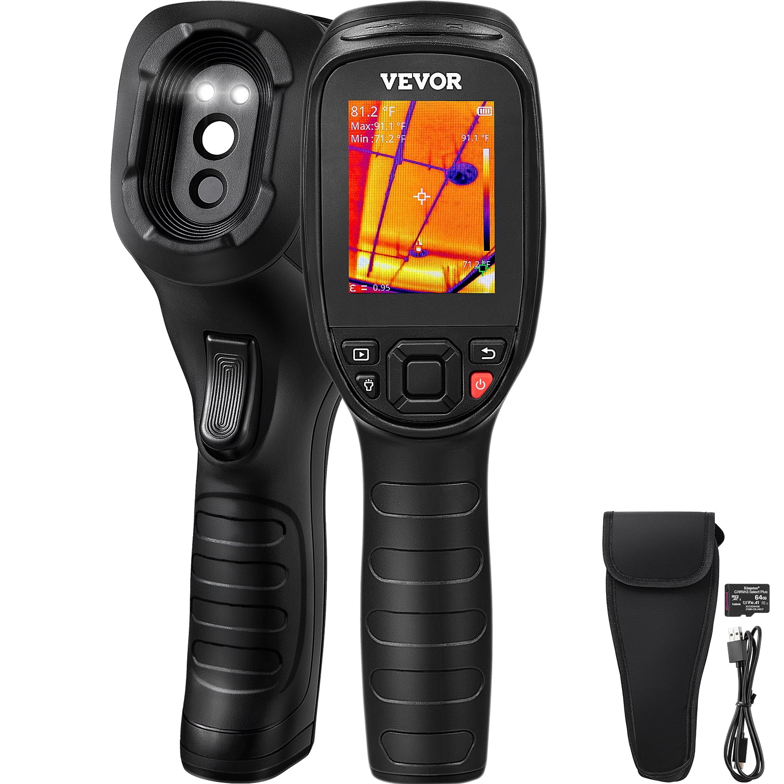 VEVOR Thermal Imaging Camera, 240x180 IR Resolution with 2MP Visual