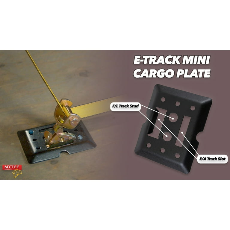 4 E-Track Single Slot Tiedowns Mini Powder-Coated Steel Anchor Tie-Down Slots