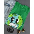 thumbnail image 3 of Toon Style Worried World T-Shirt Women -Image by Shutterstock, Female Small, 3 of 4