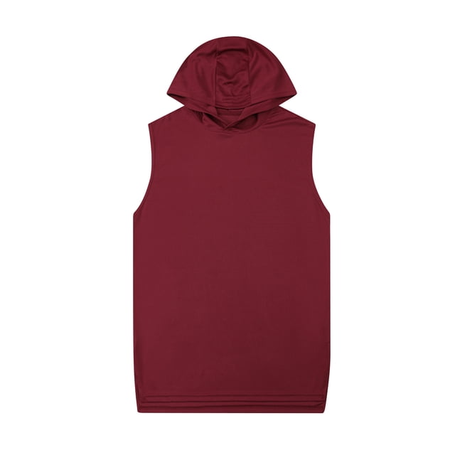 aidice Mens Workout Hooded Tank Tops Sleeveless Quick Drying Lightweight Solid Breathable Athletic Running T Shirts