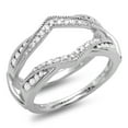 thumbnail image 1 of Dazzlingrock Collection 0.50 Carat (ctw) 14K Round Diamond Wedding Band Enhancer Guard Double Ring 1/2 CT, White Gold, Size 8.5, 1 of 1