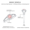 thumbnail image 5 of Rosec Jewels IGI Certified Lab Grown Pink Diamond Engagement Ring - 1 Ct - Fancy Pink Color and VS1 Clarity - Pink White Diamond Ring, 925 Sterling Silver, US 4.00, 5 of 8