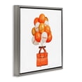 thumbnail image 2 of Stupell Industries Contemporary Orange Handbag & Balloons Gray Floating Frame Canvas Art, 18 x 18, by Amanda Greenwood, 2 of 8