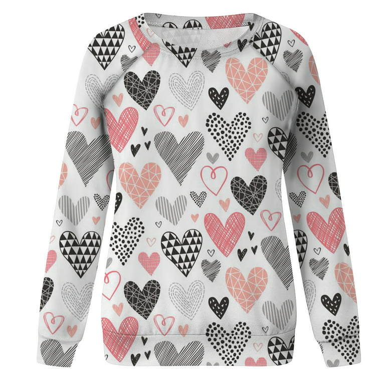 HAPIMO Discount Valentine's Day Shirts for Women Valentine Heart