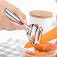 thumbnail image 1 of Julienne Peeler, 2 en 1 Peeler Acero inoxidable ergonómico para fruta de Melón de Zanahoria, 1 of 7
