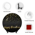 thumbnail image 4 of Honeii Happy New Year Print Elegant Bone China Decorative Plate, Porcelain Plate,Art Crafts,Ceramic Ornaments for Home Office Wall Decor-8in, 4 of 6