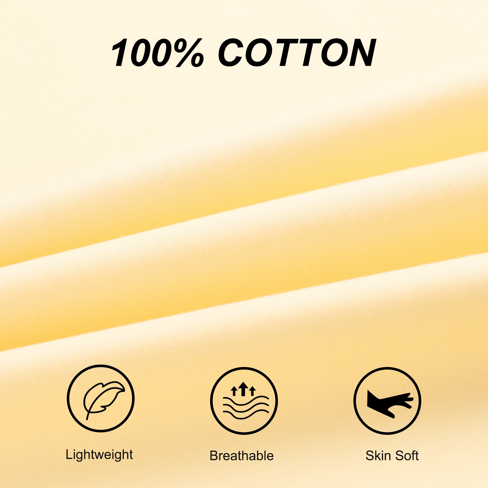 REGALWOVEN Zippered Body Pillow Cover Egyptian Cotton Pillowcases, Standard Apricot