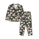 thumbnail image 1 of Fotbe Flowers Conjunto de Pijama de Manga Larga para Mujer con Estampado, Ropa de Dormir de 2 Piezas, Conjunto de Casa Suave y Cómodo con Bolsillos-X-Large, 1 of 7