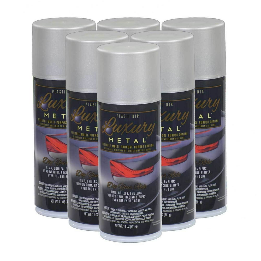 Plasti Dip Spray, 11oz, Luxury Colors, Case of 6, Satin White Aluminum