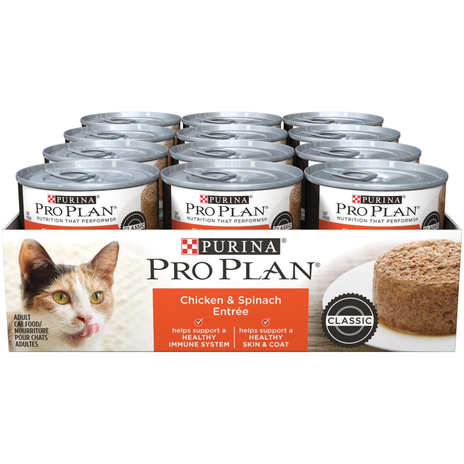  24 Pack Purina Pro Plan Grain Free Pate Wet Cat Food Chicken 