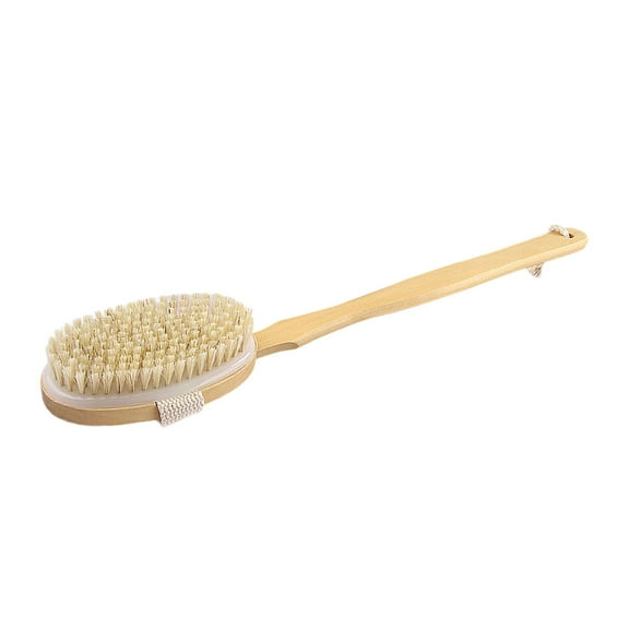 Stgfyxgs Bath Shower Brush, Wooden Bath Brush with Long Handle, Multifunctional Bath Body Brush Back Scrubber for Wet or Dry Brushing,