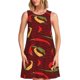 thumbnail image 1 of Fotbe Hot Chili Vestido de Verano sin Mangas para Mujer – Vestido Midi Línea A, Estilo Camiseta Floral, Vestido Playero Casual y Fluido, 1 of 7
