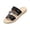 Black, variant on Womens Slide Sandals Cushion Platform Open Toe Flat Sandals Slip on Lounge Double Adjustable Buckle Slippers for Daily Walking Sky Blue 35(US-5)