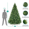 thumbnail image 5 of Vail 9ft Prelit Artificial Christmas Tree with Pine Cones, Foot Pedal, 2294 Branch Tips, 1050 Warm Lights and Metal Stand, 62" wide Realistic Traditional Christmas Tree with Lights by Naomi Home, 5 of 11