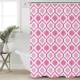 thumbnail image 5 of Pink Shower Curtain, 72" x 72", Morocco Geometric Abstract Waterproof Bathroom Curtain Washable Shower Curtain Set with 12 Hooks, 5 of 6