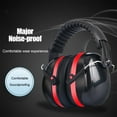 thumbnail image 4 of Noise Reduction Earmuffs for Sleep Study Work Shooting | Soft High Elastic ABS Sponge | 30dB SNR Sound Insulation | Foldable Ear Protectors | Black Red | 1 Pack | 18.5x14.5x9.5cm, 4 of 8