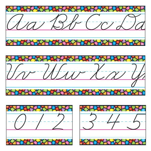 trend enterprises stained glass alphabet line zaner bloser