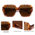 thumbnail image 3 of Gafas de Sol SOJOS Retro Cuadradas Polarizadas SJ2359 Marrón para Hombre/Mujer, 3 of 5