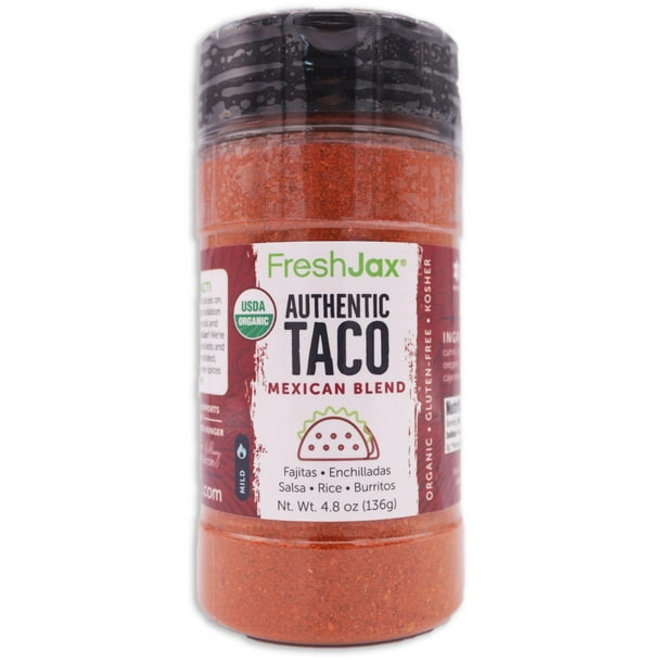 FreshJax Authentic Taco Seasoning Organic Mexican Blend 4.8 oz
