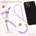 thumbnail image 3 of Injueey 3 pack/lote cadena Universal para teléfono el mejor regalo para amigos y familiares correas para teléfono cordón móvil Teléfono y Comunicación Blanco Rosa Púrpura, 3 of 6