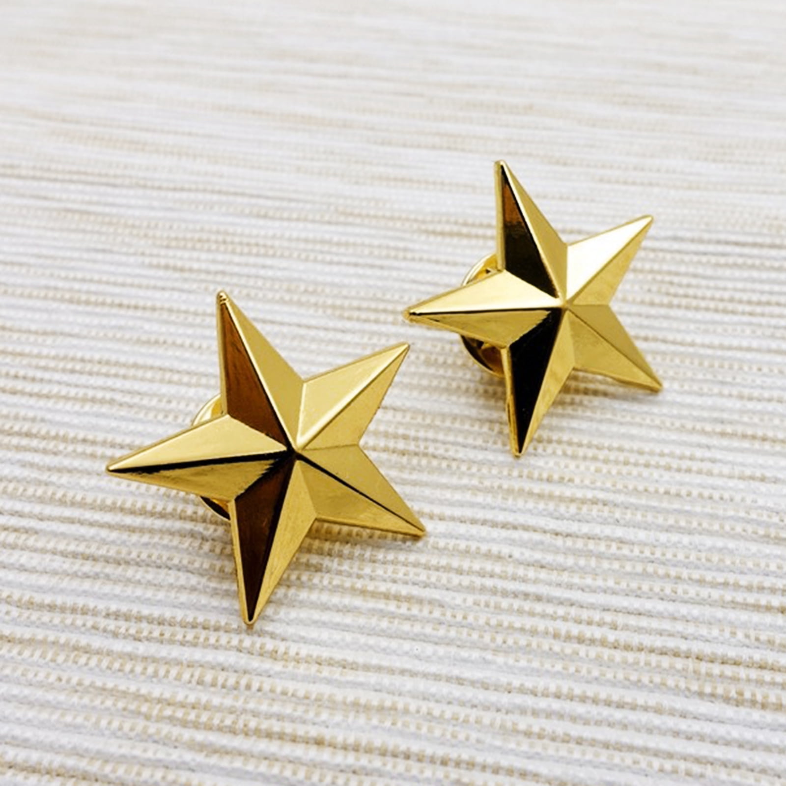 Silver Star Lapel Pin Badge Five-pointed Pentagram Brooch 