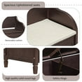 thumbnail image 6 of EUROCO 41.9" Rustic Storage Bench, wood Entryway Multifunctional Storage Bench with Armrests, Safety Hinge, Lift Top Storage and Removable Upholstered Seats for Living Room, Hallway, Espresso, 6 of 9