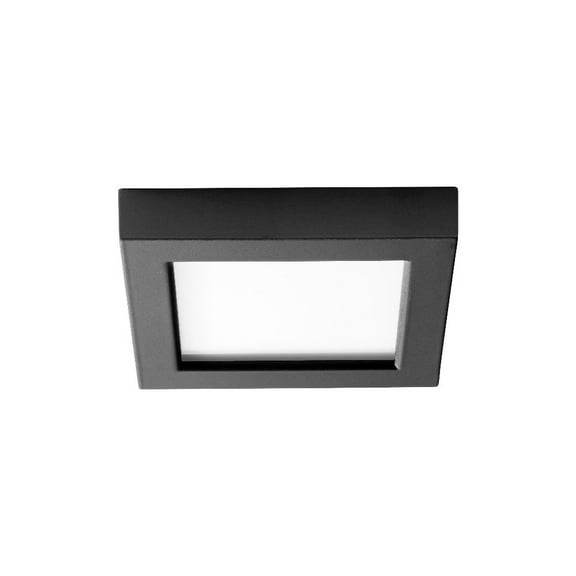 5 inch 10.5W 1 Led Square Flush Mount-Black Finish Bailey Street Home 766-Bel-4236052