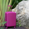 thumbnail image 5 of iFLY Fibertech 3.0 28" Large Checked Suitcase – Hardside Expandable Spinner Luggage for Travel, Very Berry, 5 of 10